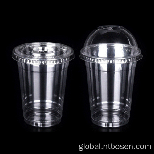 Plastic Recyclable Cold Drinking Disposable Transparent Plastic Cups With Lid Supplier